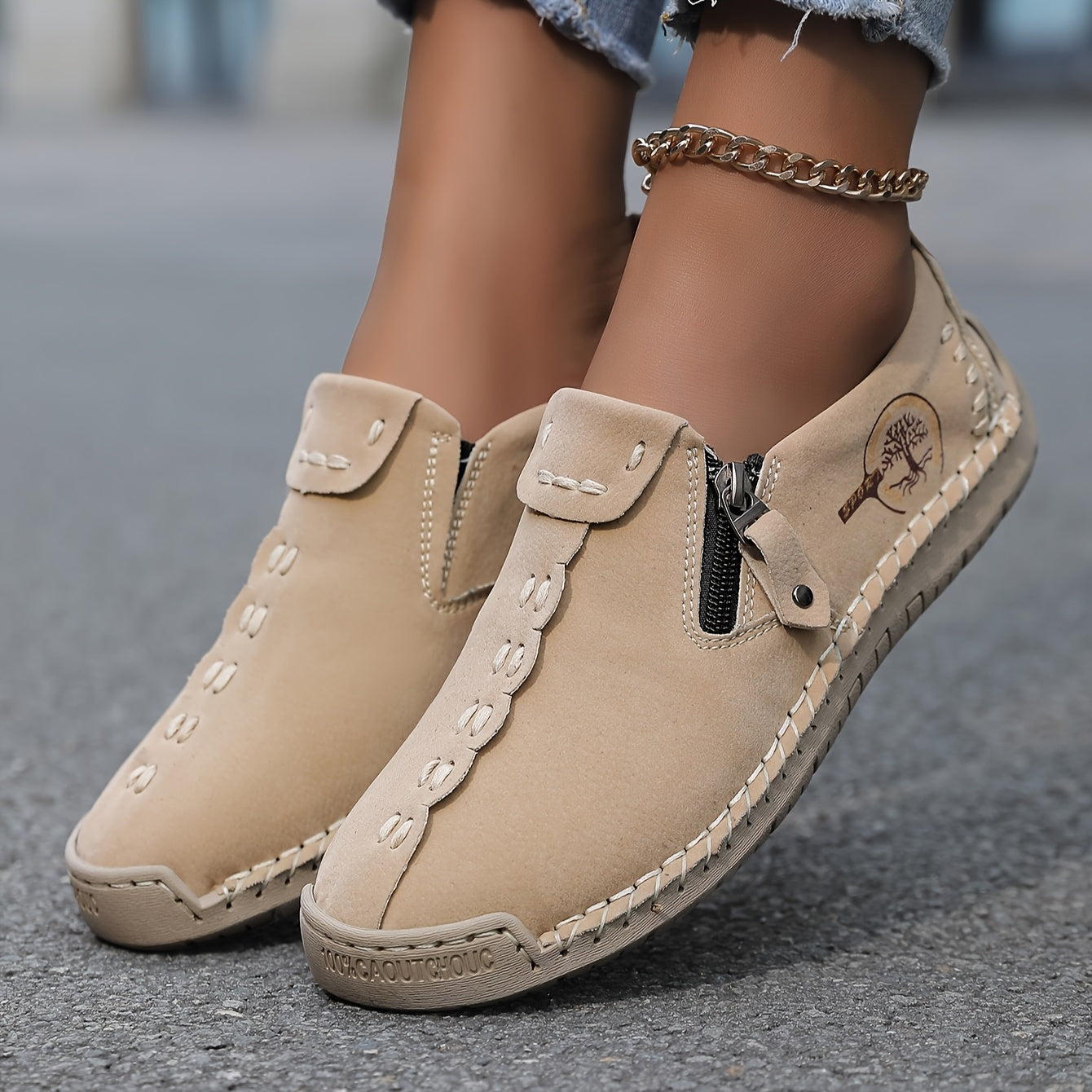 Ginette- Chaussures en cuir confortables et légères pour femmes