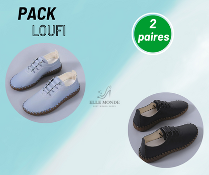 LOUFI- Chaussures légères et Antidérapantes en Cuir