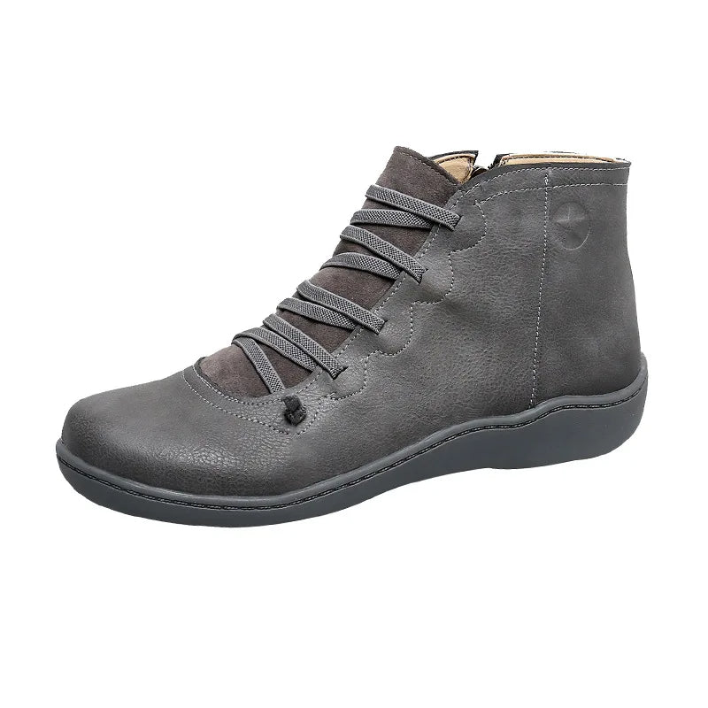 RIMA-Bottines vintage en cuir confortables pour femmes