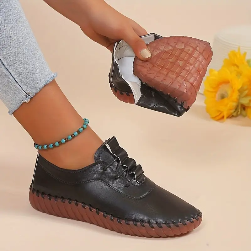 LOUFI- Chaussures légères et Antidérapantes en Cuir