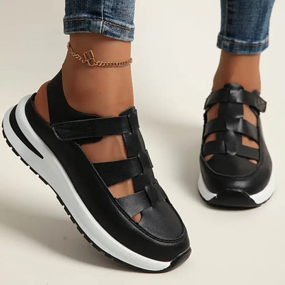 Yvette- Sandales à Semelle Compensée en cuir