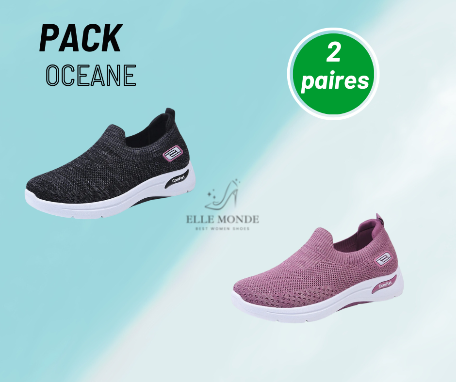 Océane- Chaussures de marche respirantes et Décontractées pour Femmes