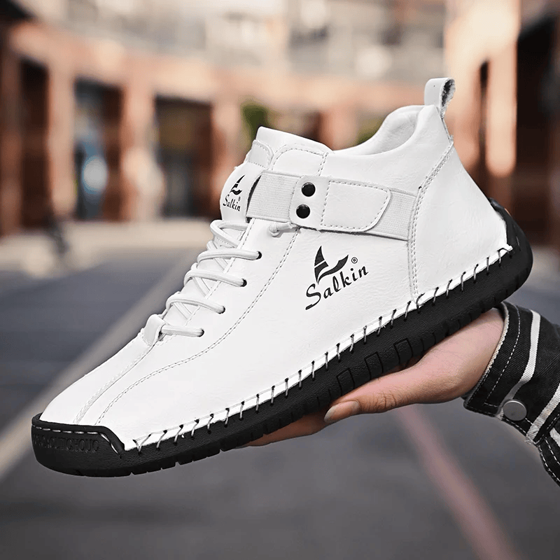 Salkin- Bottines en cuir confortables et antidérapantes pour femmes