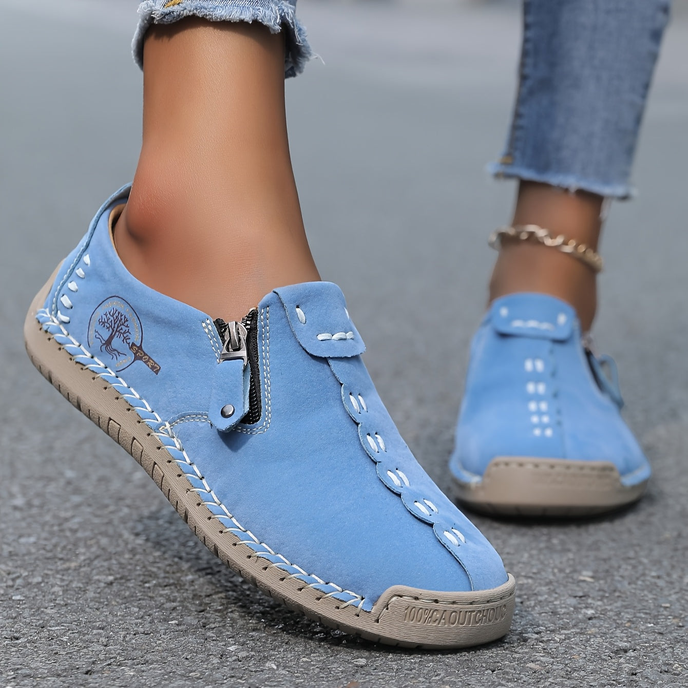 Ginette- Chaussures en cuir confortables et légères pour femmes