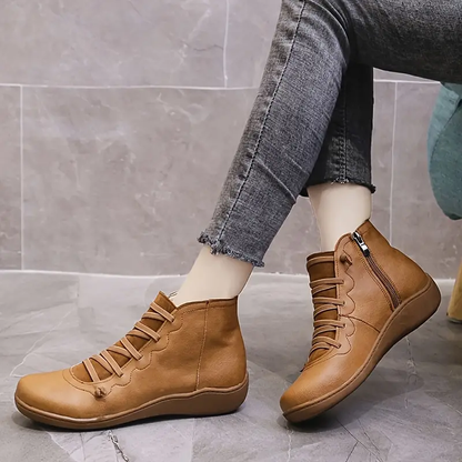 RIMA-Bottines vintage en cuir confortables pour femmes