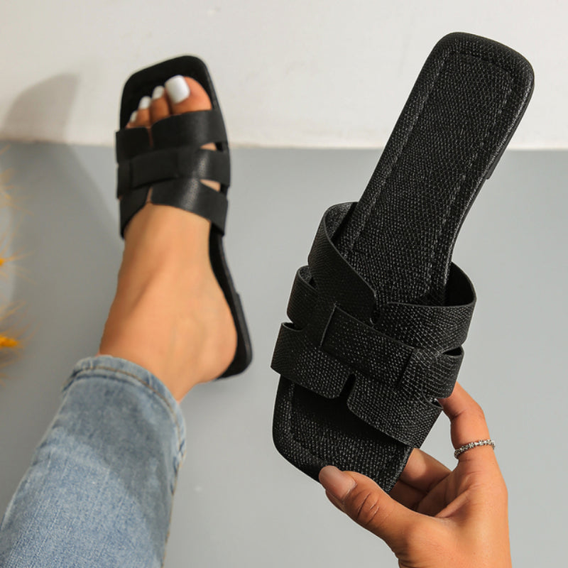 Helena- sandales plates design tendance d'été pour femmes