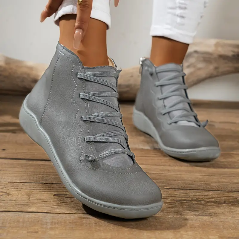 RIMA-Bottines vintage en cuir confortables pour femmes