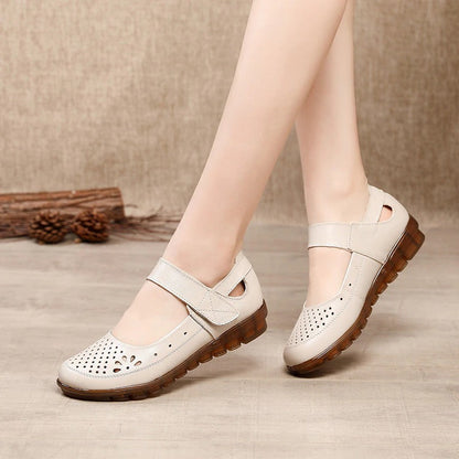 MARIA- chaussures d'été plates à bout rond, confortables