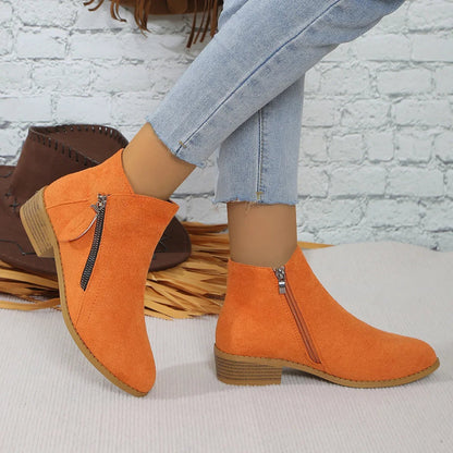 April- bottines en daim confortables et chaudes pour femmes